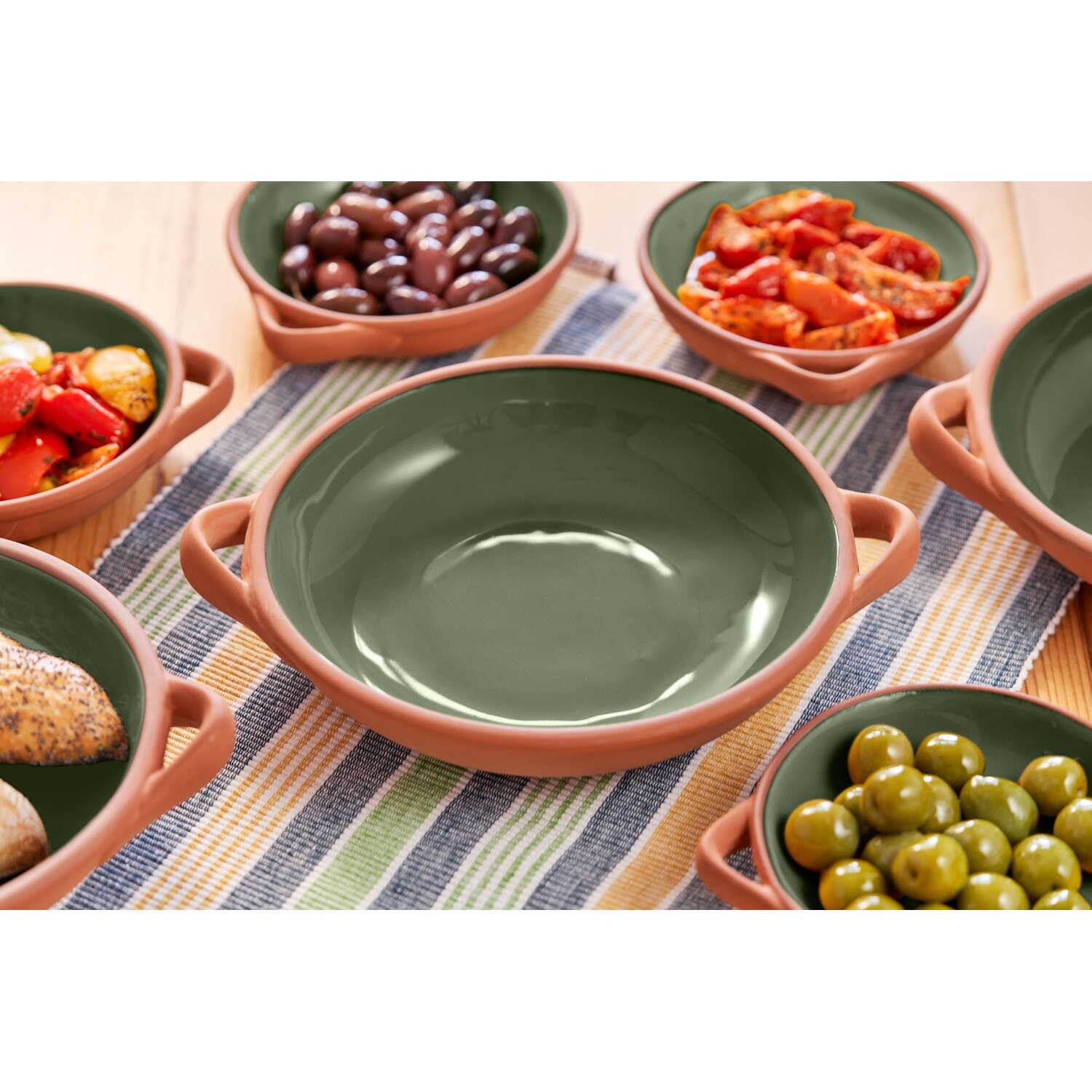 Image of Sintra Large Glazed Terracotta Tapas Dish&hellip;