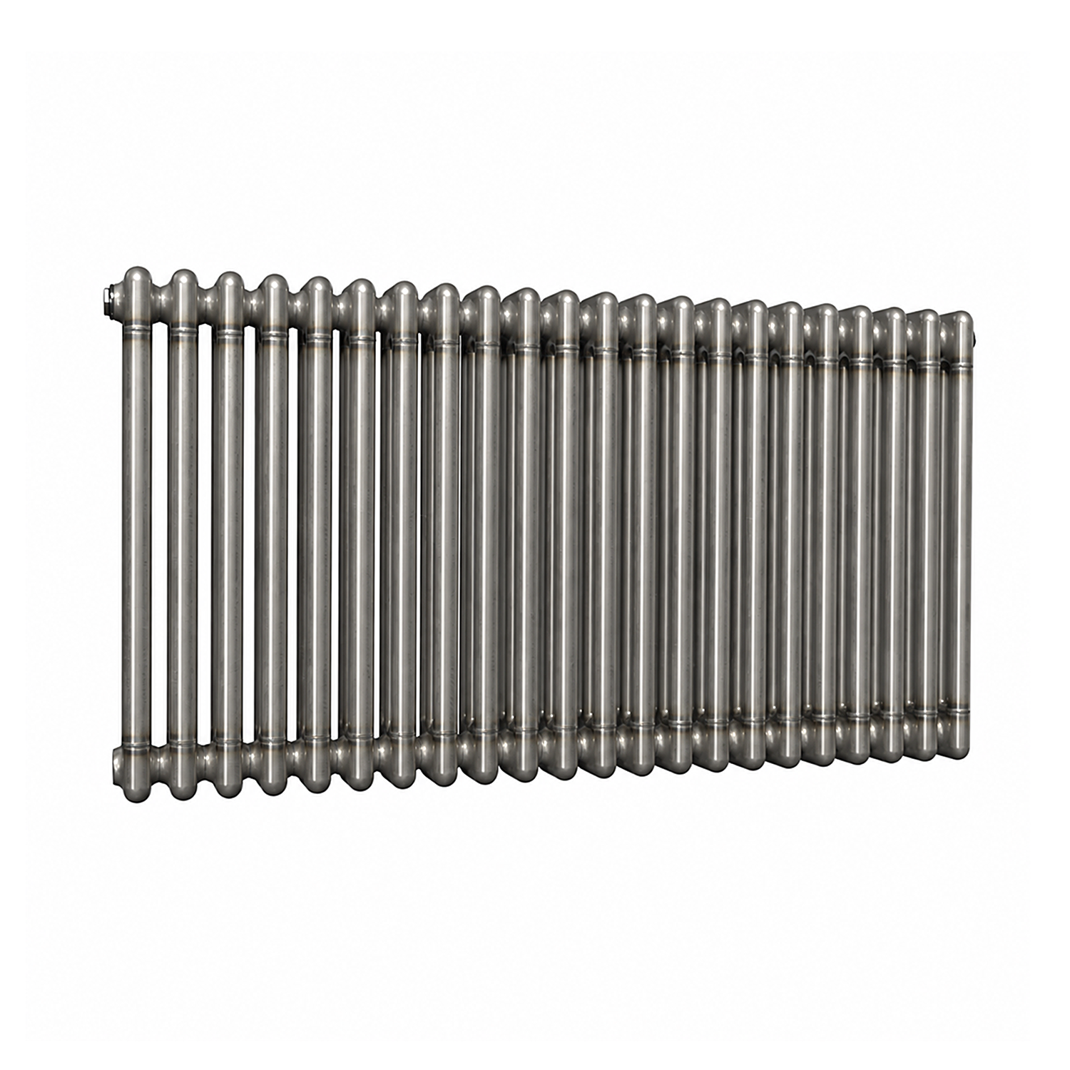 Lux Heat Horizontal 3 Column Radiator - Bare Metal Lacquer - 600 Mm X 1010 Mm - Bare Metal Lacquer
