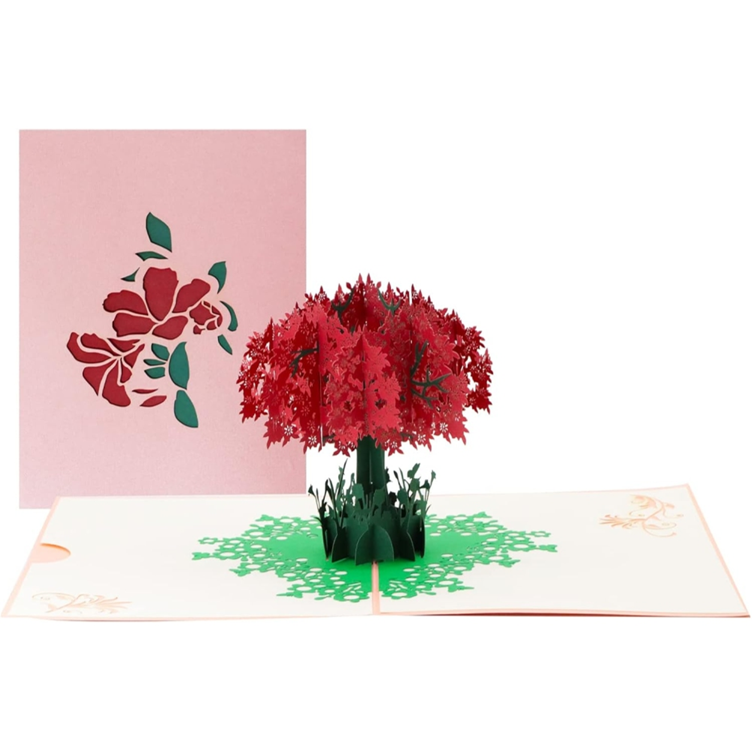 Brightfeel Rhododendron Blossom 3D Pop Up Greeting Card - White