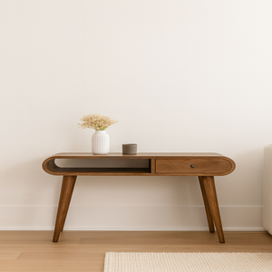 Curved Oak-ish Writing Desk