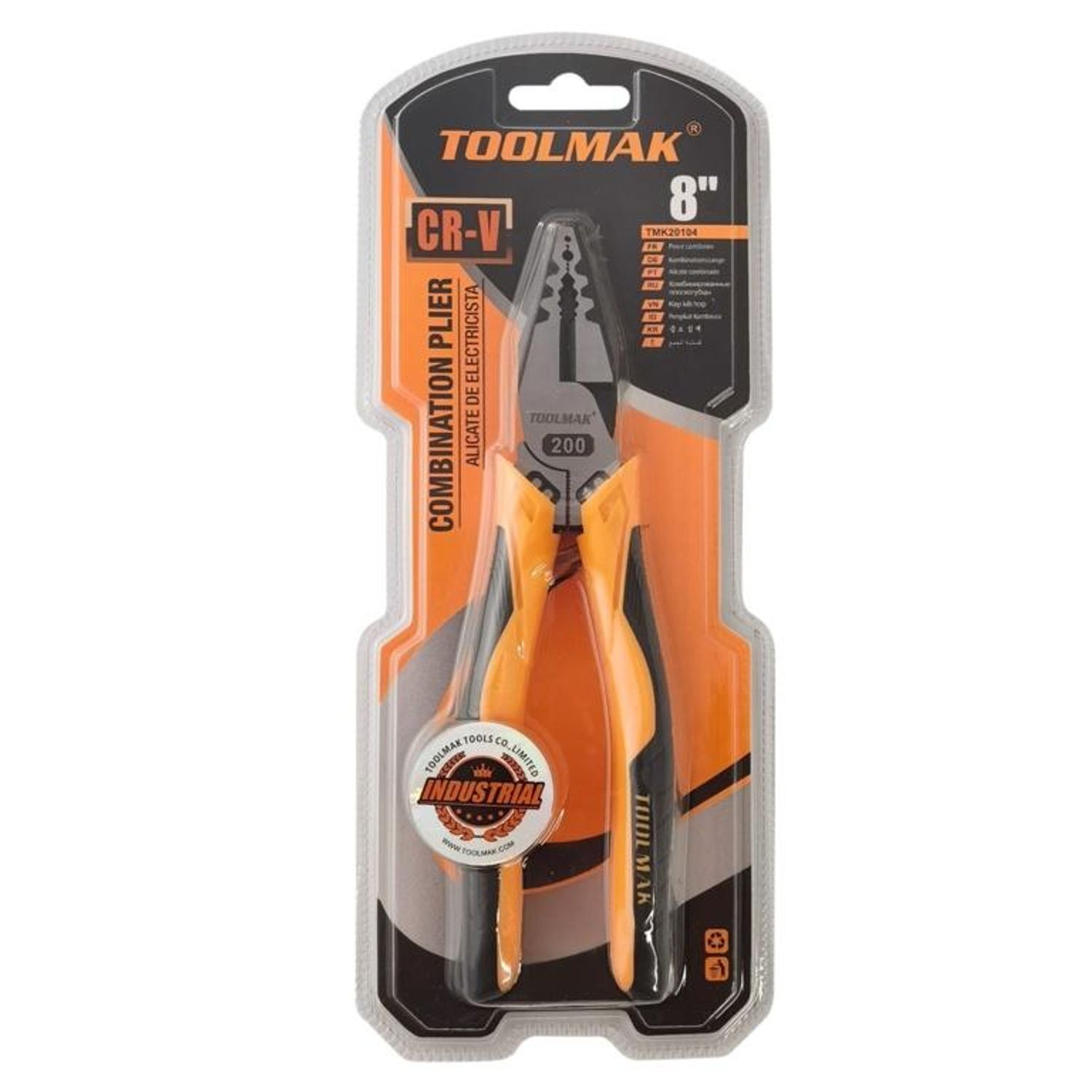 Toolmak Combination Pliers - Orange/Black