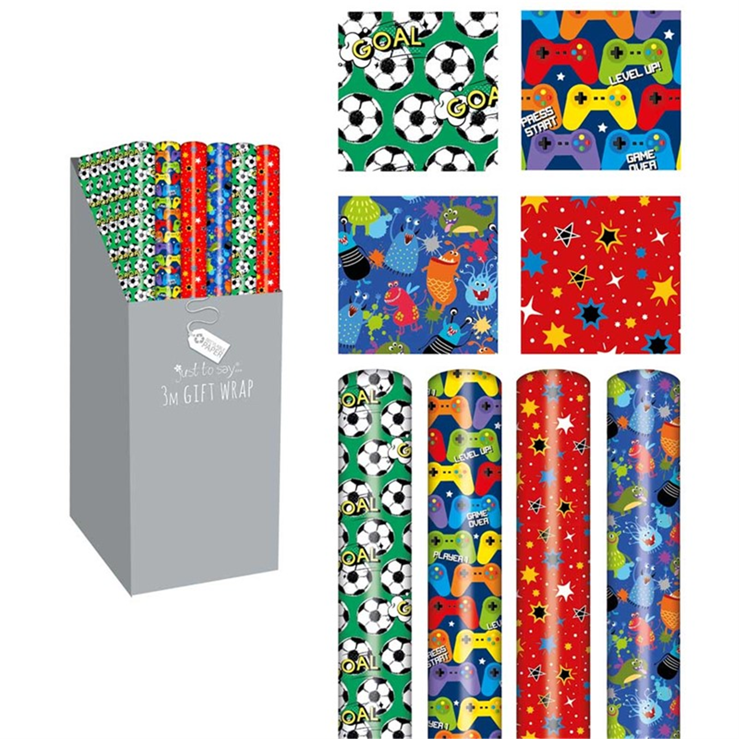 3m Gift Wrap for Boys - Sports Design - Kids Wrapping Paper - New - Image 5