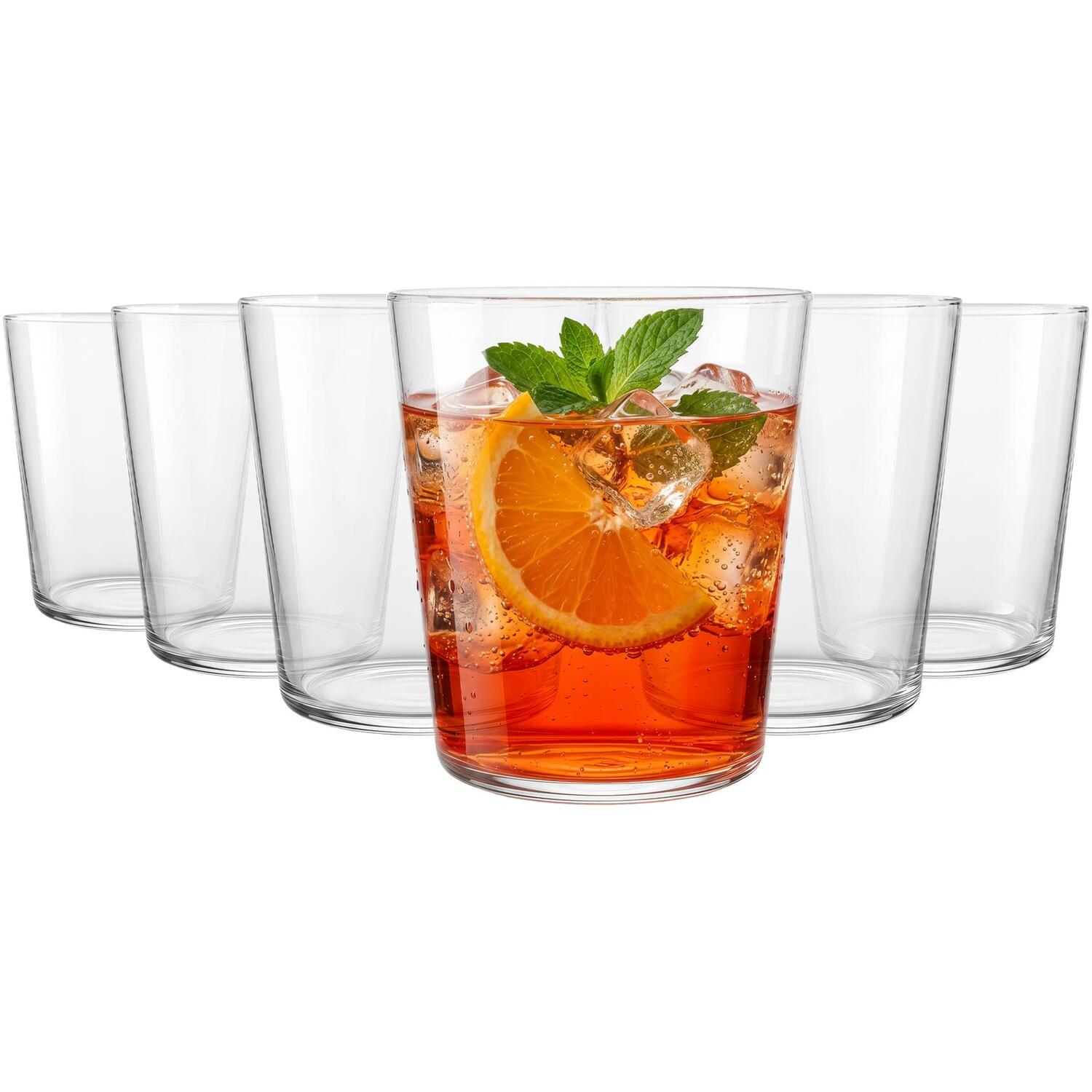 B&Q -  Hoxton Crystal Tumblers390MlPack Of 6 Drinking Glasses Water Juice Whisky Cocktail Glassware - Image 3