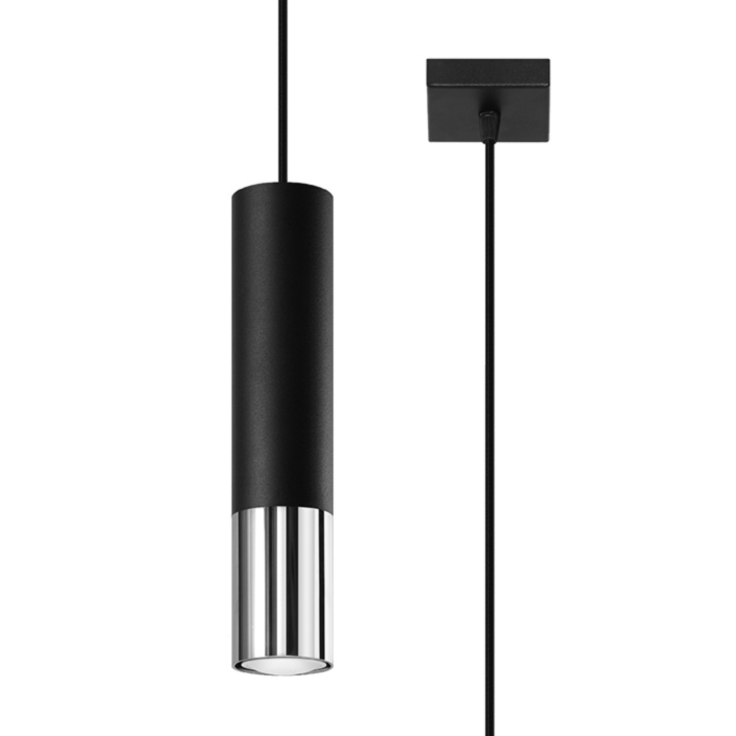 Sollux Loopez Pendant Lamp - Black/Chrome - GU10 Socket - Steel Material - Image 6