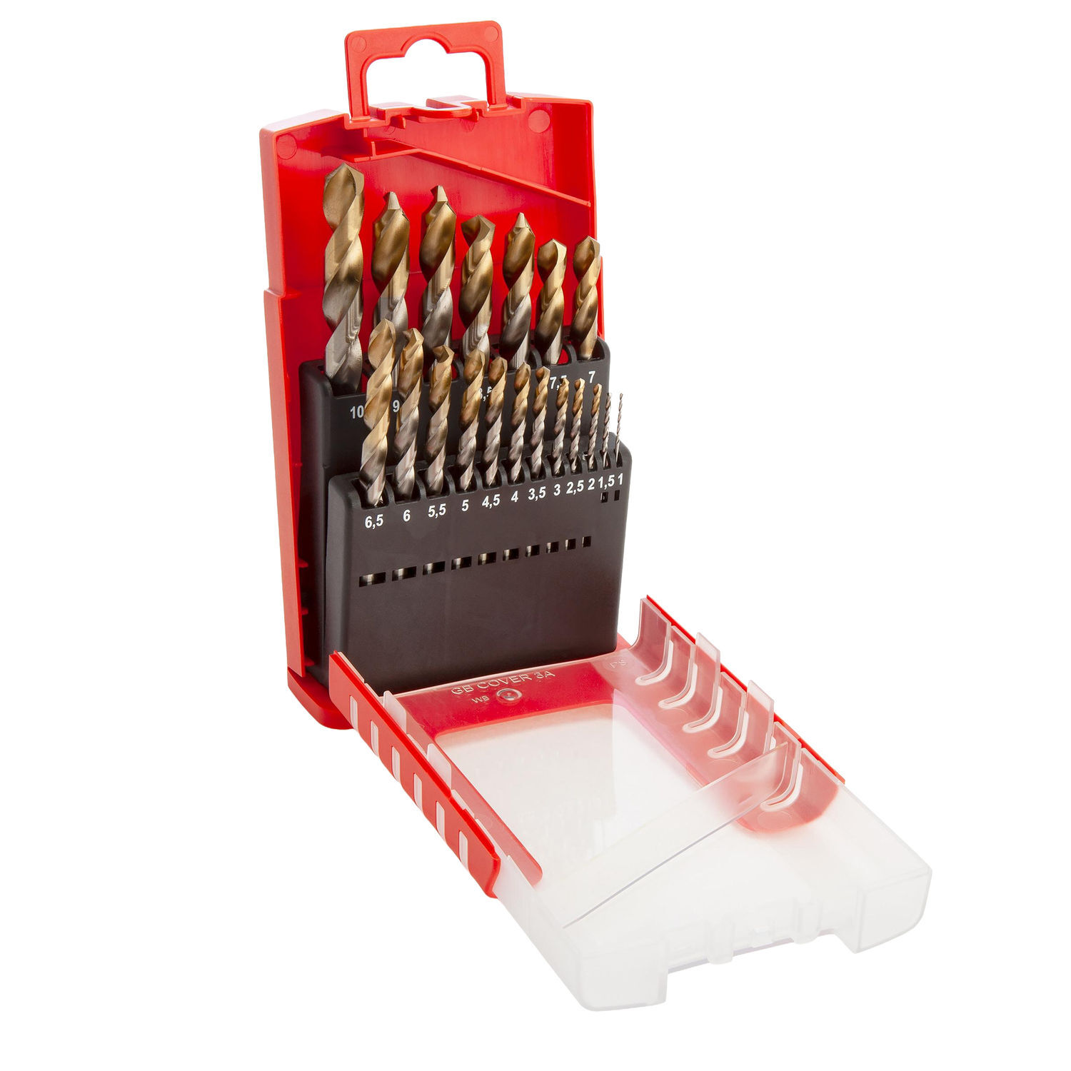Dormer Titanium Coated Hss Drill Bit Set (Pack Of 19) - Gold