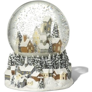 Village Scene Musical Christmas Snow Globe