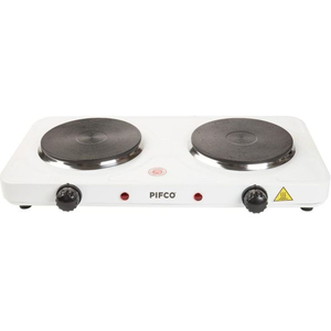 Pifco Twin Electric Hob 2000W Two 15cm Solid Hotplates White 204776