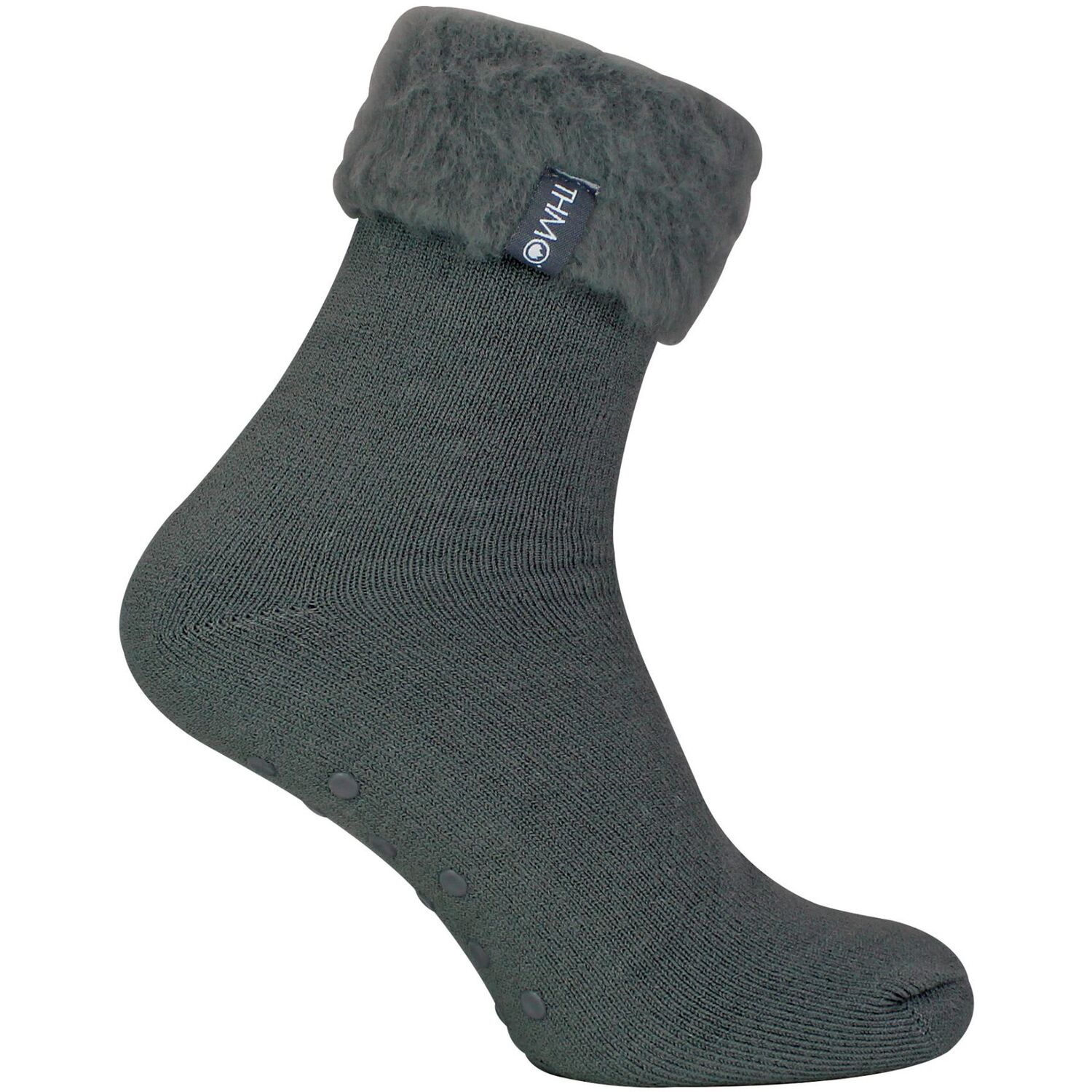 Mens Plain Thermal Turnover Bed Socks - - Image 2
