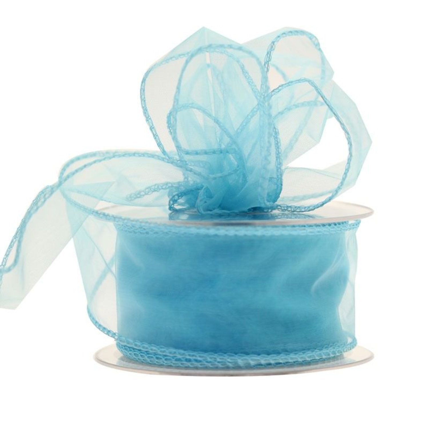 Kdmd Baby Blue Wired Chiffon Ribbon 2 Pack Blue - Blue