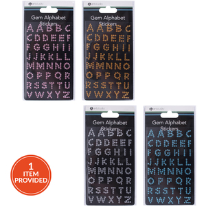 Shiny Gem Alphabet Stickers