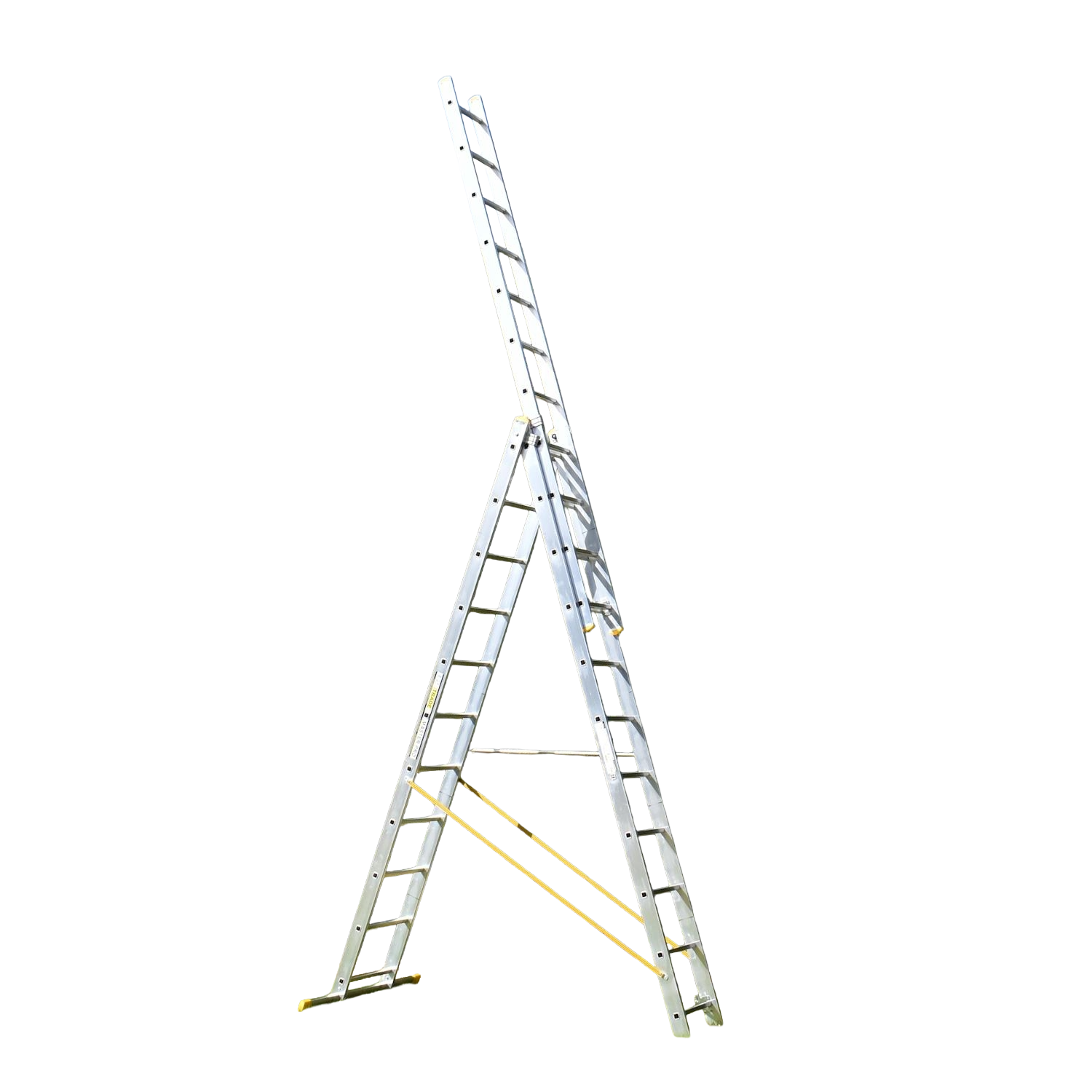 Trade Master Pro® 3 Section Combination Ladder | All in One Extension Ladder, Double Step Ladder | Aluminium | Anti Slip Stabiliser Bar | 150kg Weight Rating | EN131 Pro Certified | Size: 3x11 - Image 2