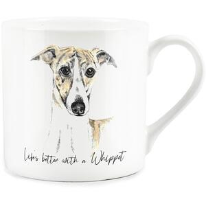 Whippet Portrait Bone China Mug