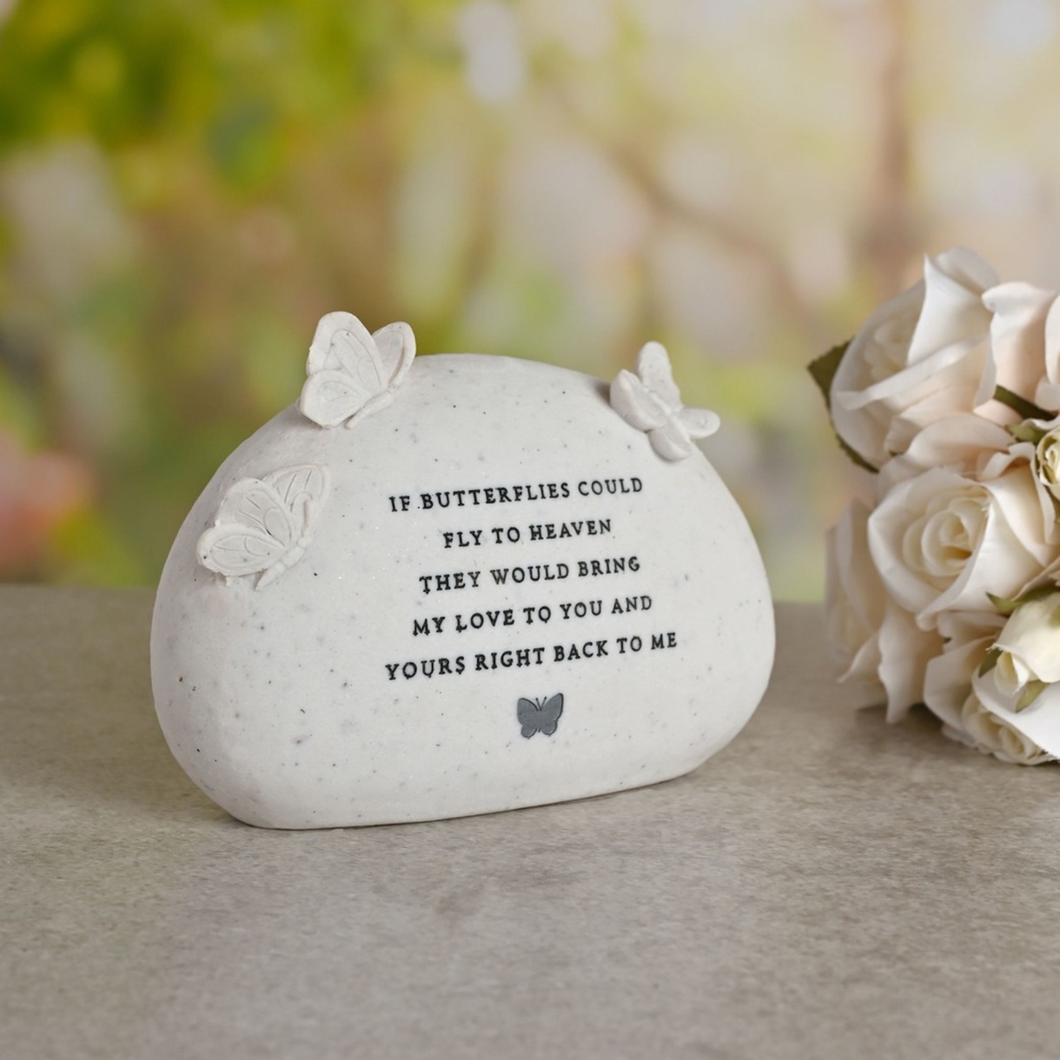 Uniqueful Thoughts Of You Butterfly Memorial Graveside Pebble Fly To Heaven