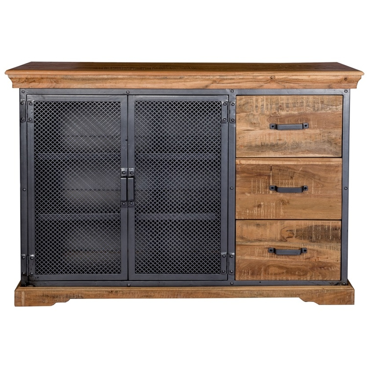 Cosmopolitan Industrial Large Sideboard - Light Wood