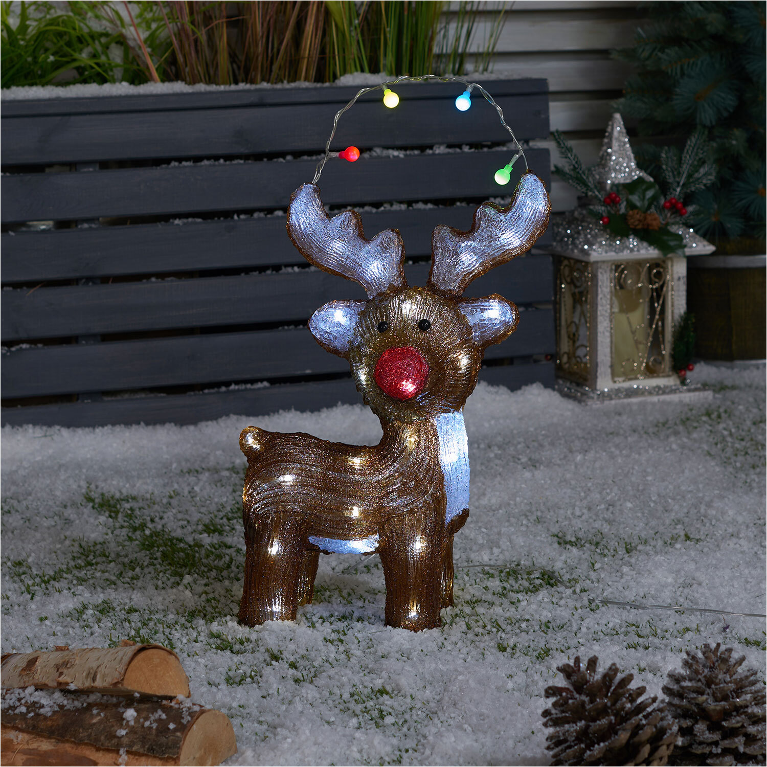 Image of 40 LED Acrylic Reindeer