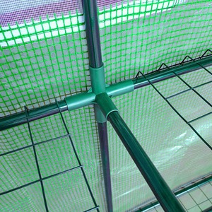 Green Outsunny Walk-In Lean to Wall Greenhouse with Window shot 1377223