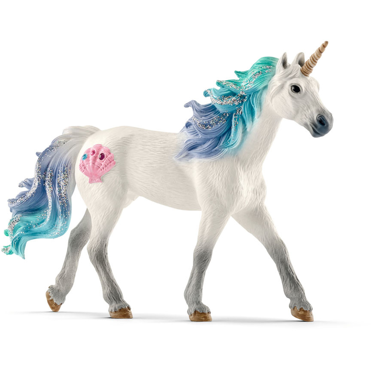 Image of SCHLEICH Bayala Sea Unicorn Stallion Toy Figure - Black