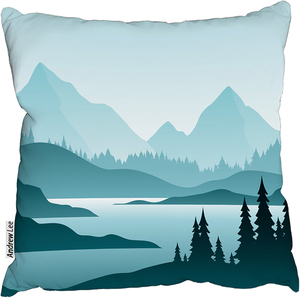Abstract Mountain Landscape Outdoor Cushion