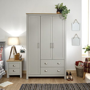 Lancaster 3 Door 2 Drawer Wardrobe