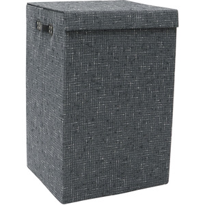 JVL Shadow Fabric Foldable Laundry Hamper with Lid
