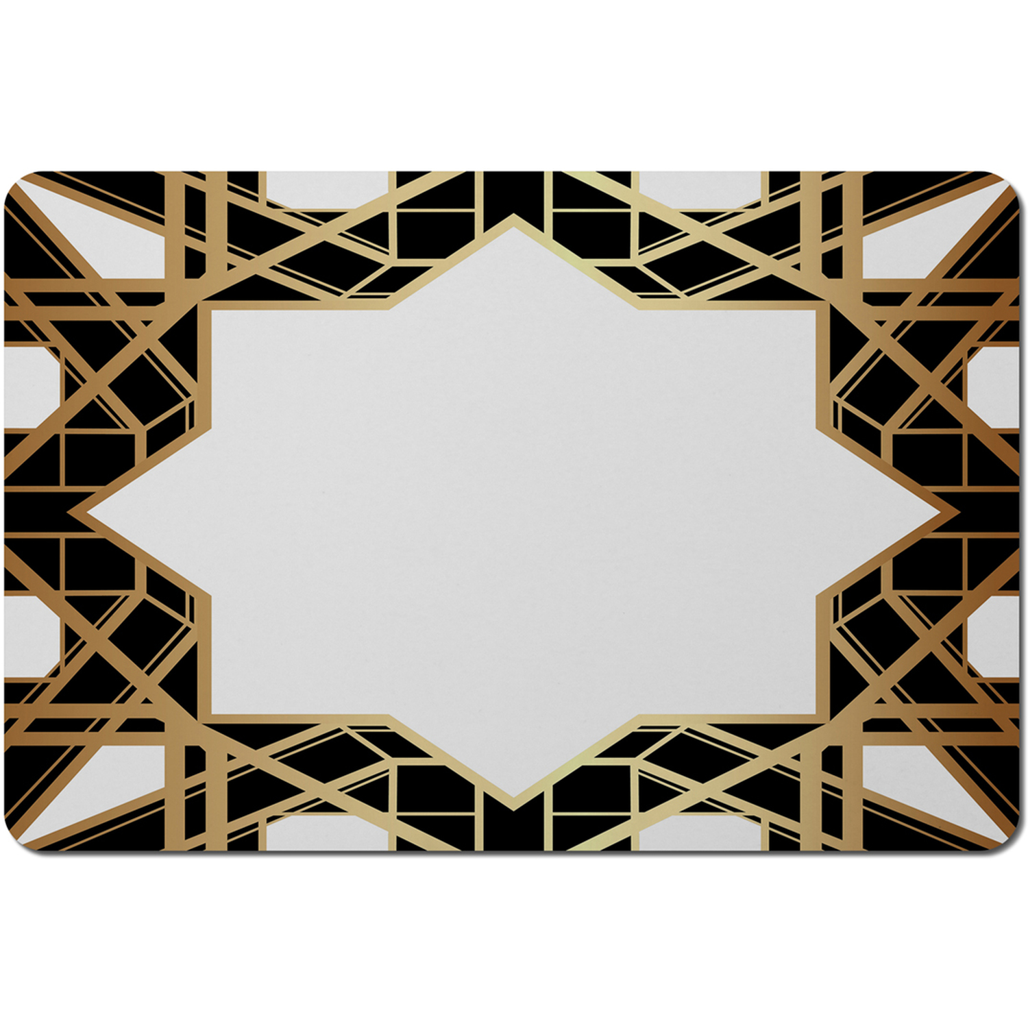Art Deco Star Border Placemat - Gold