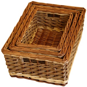 Set of 3 Bamford Wicker Serving Trays