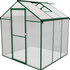 Green Polycarbonate Greenhouse 6ft x 6ft