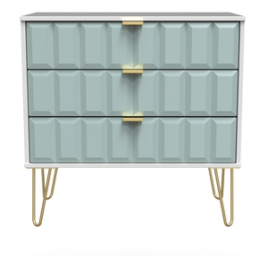 Cube Ready Assembled 3 Drawer Chest