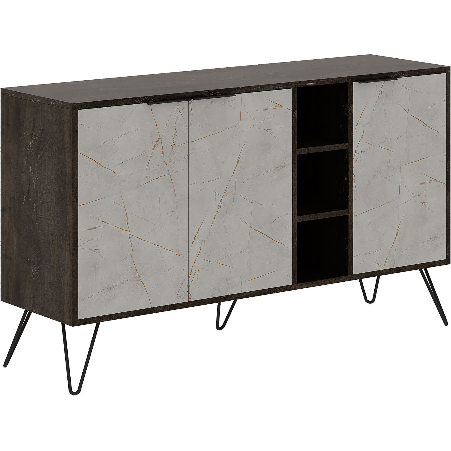 Clara Console Sideboard Display Unit - Dark Coffee