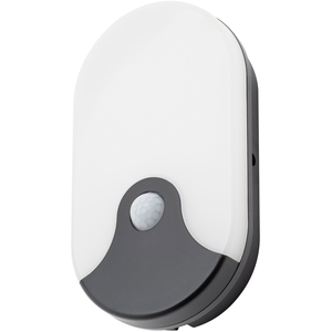 Alford Outdoor LED Oval Bulkhead Wall Light with PIR Sensor