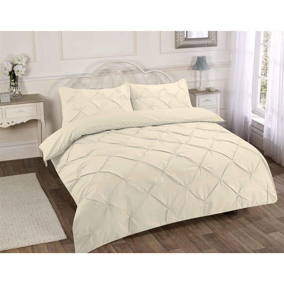Pintuck Pleated Duvet Cover Set Bedding