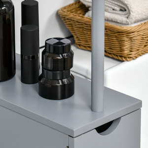 Grey HOMCOM Tall Bathroom Cabinet Bathroom Storage Cabinet with Drawers shot 4364885