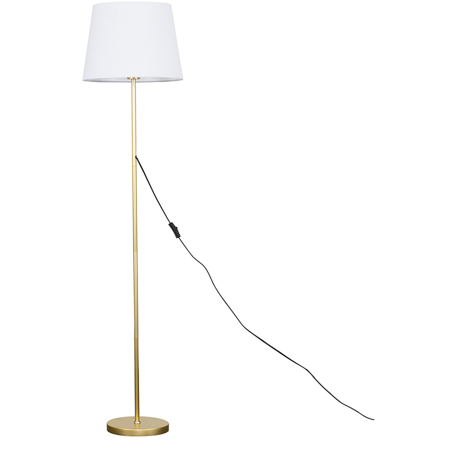 Image of Charlie Gold Floor Lamp Large White&hellip;