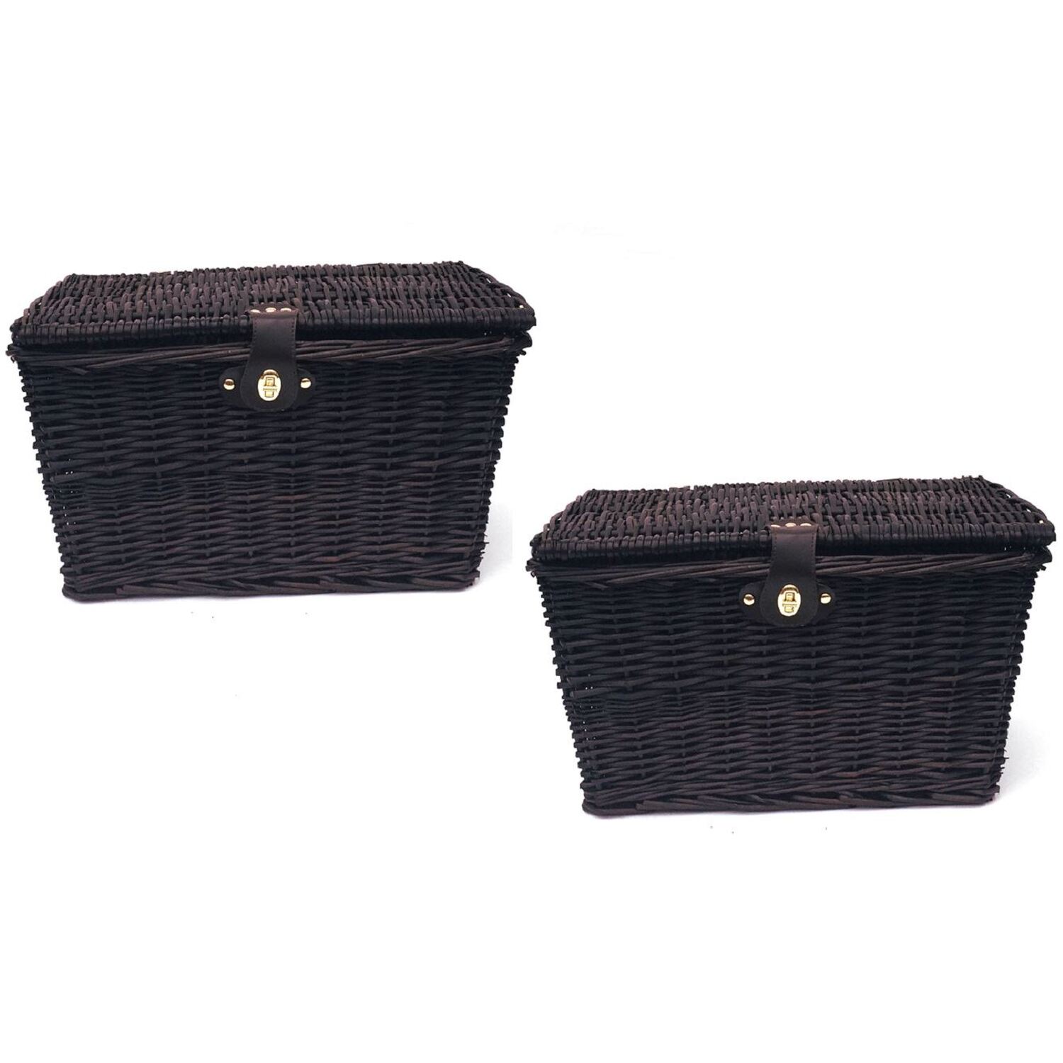 Image of Picnic Hamper Lidded Basket with Latch&hellip;