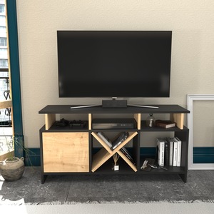 Anthracite and Oak Auburn Modern TV Unit shot 5395873