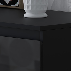 Black / 77cm FWStyle Modern No Handle Chest Of Drawers Deep Drawer Design shot 5585519