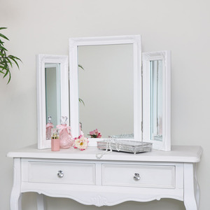 Ornate Vintage Triple Dressing Table Mirror