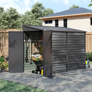 Breeins 4.6x9FT Side Door Sloping Roof Garden Storage Shed with Hooks