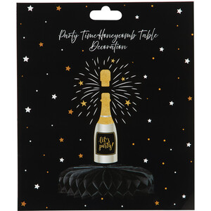 Party Time Black Honeycomb Table Decoration