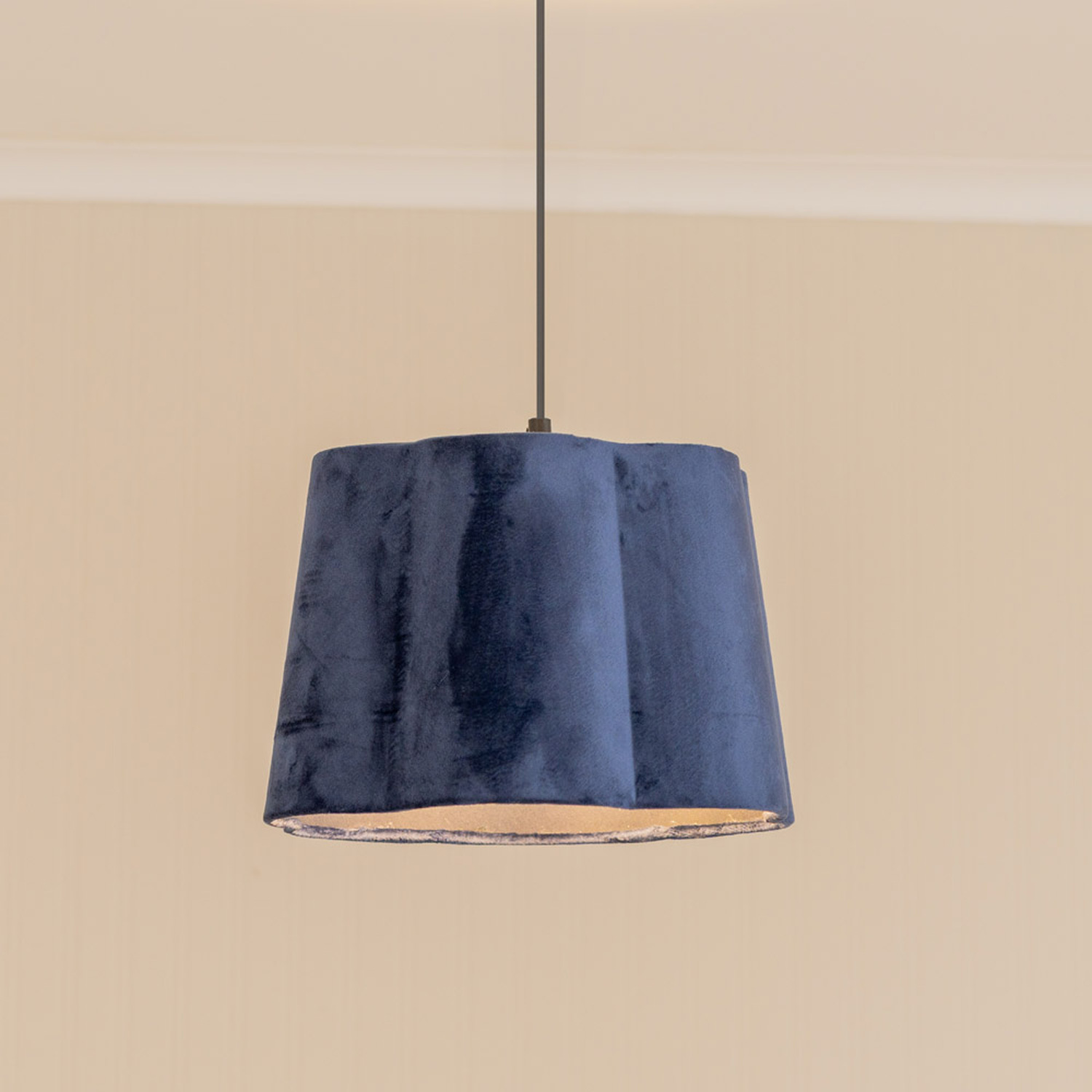 Image of Amy Velvet Scallop Shape Ceiling Floor&hellip;