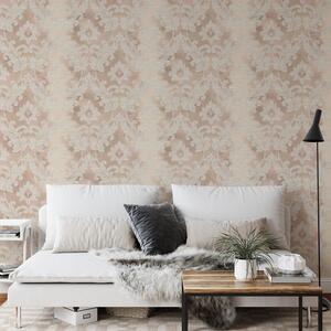 Villa Rosa Damask Leaf Wallpaper