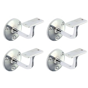 4x Chrome Staircase Handrail Bracket Chrome On Brass With Screws
