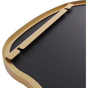 Gold Petal-Shaped Iron Frame Explosion-Proof Wall Mirror shot 7395164