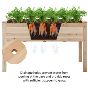 Wood Yaheetech Rectangle Planter Raised Bed for Yard shot 7483086