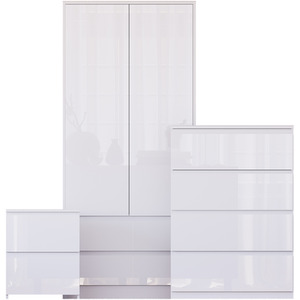 Vida Designs Glinton 3 Piece FSC Certified Bedroom Set - White