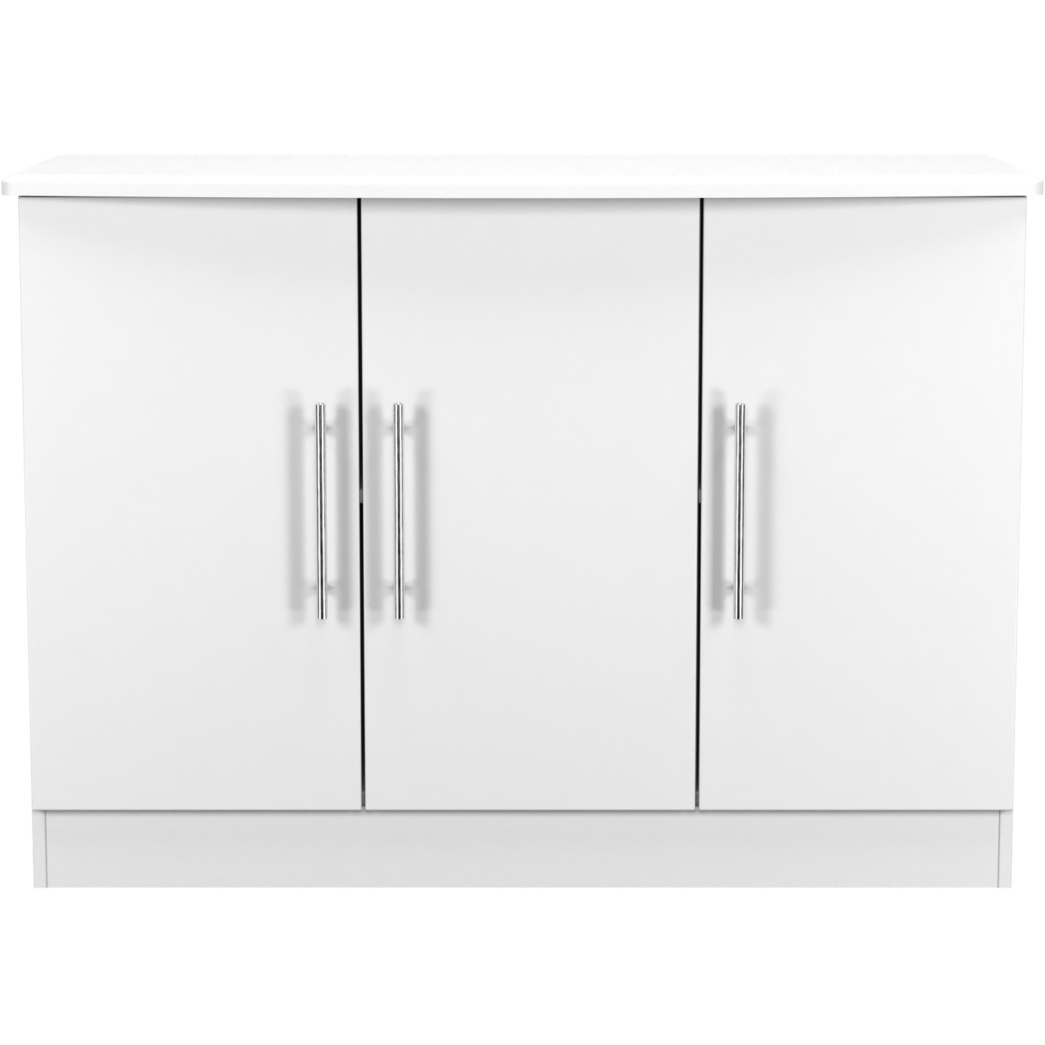 Sherwood Ready Assembled 3 Door Sideboard - White Matt