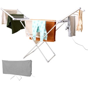 Winged Heated Clothes Airer with Cover