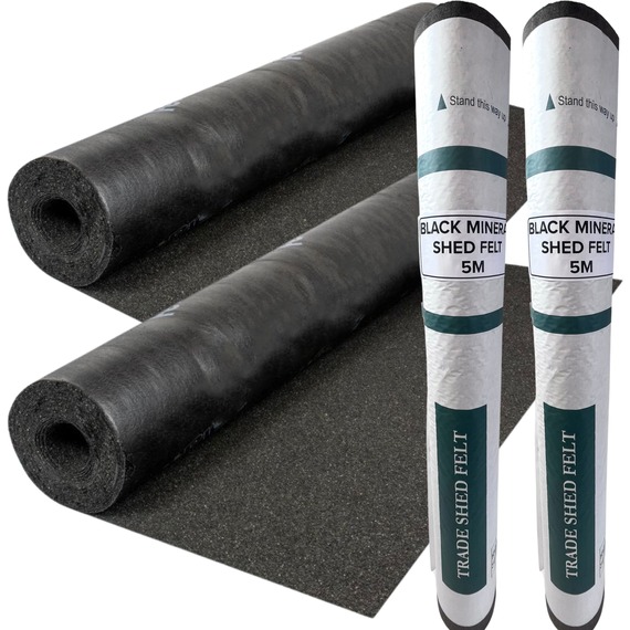2 Rolls Standard Grade Shed Roofing Felt 5x1m