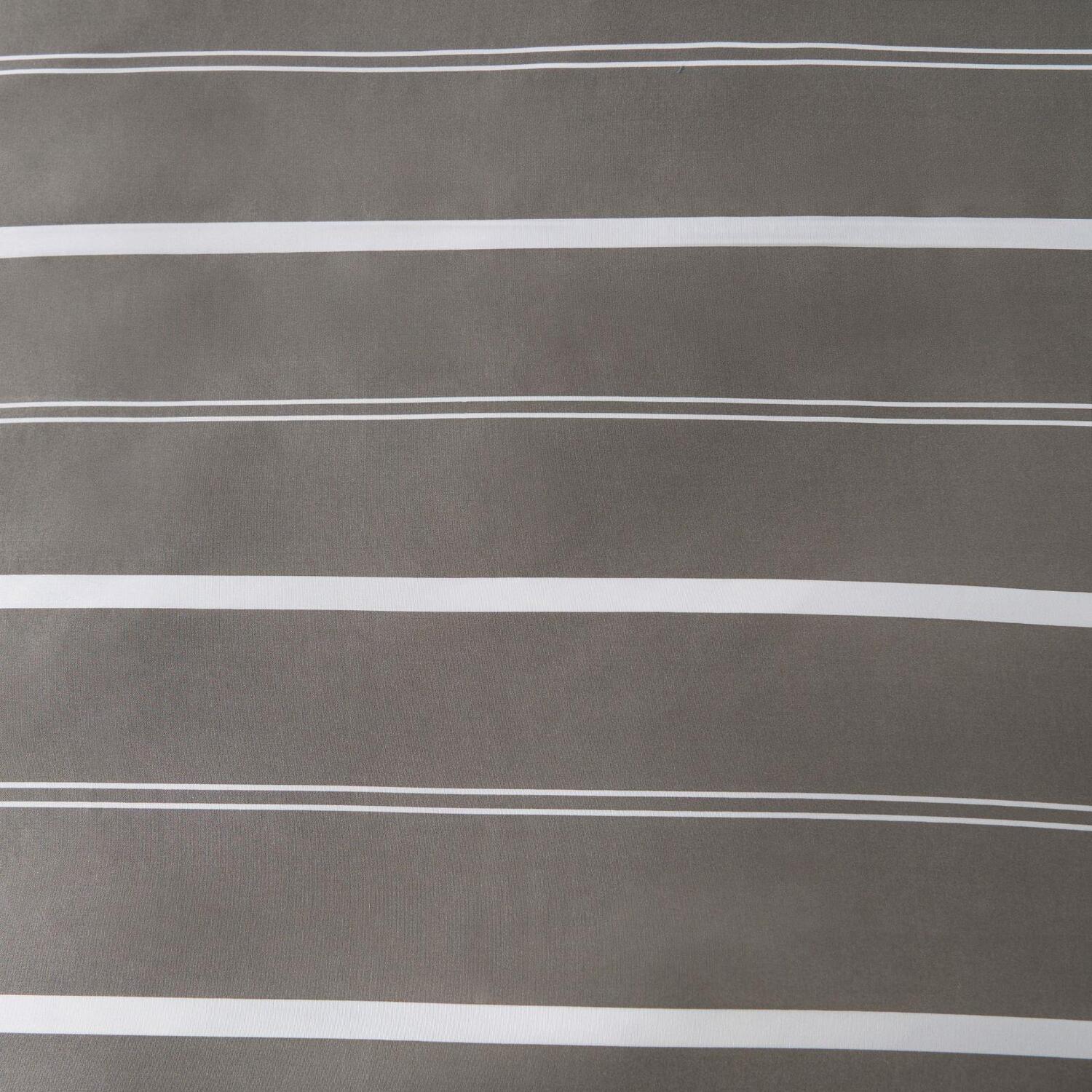 Stripe Line Duvet Cover Set - Grey Double