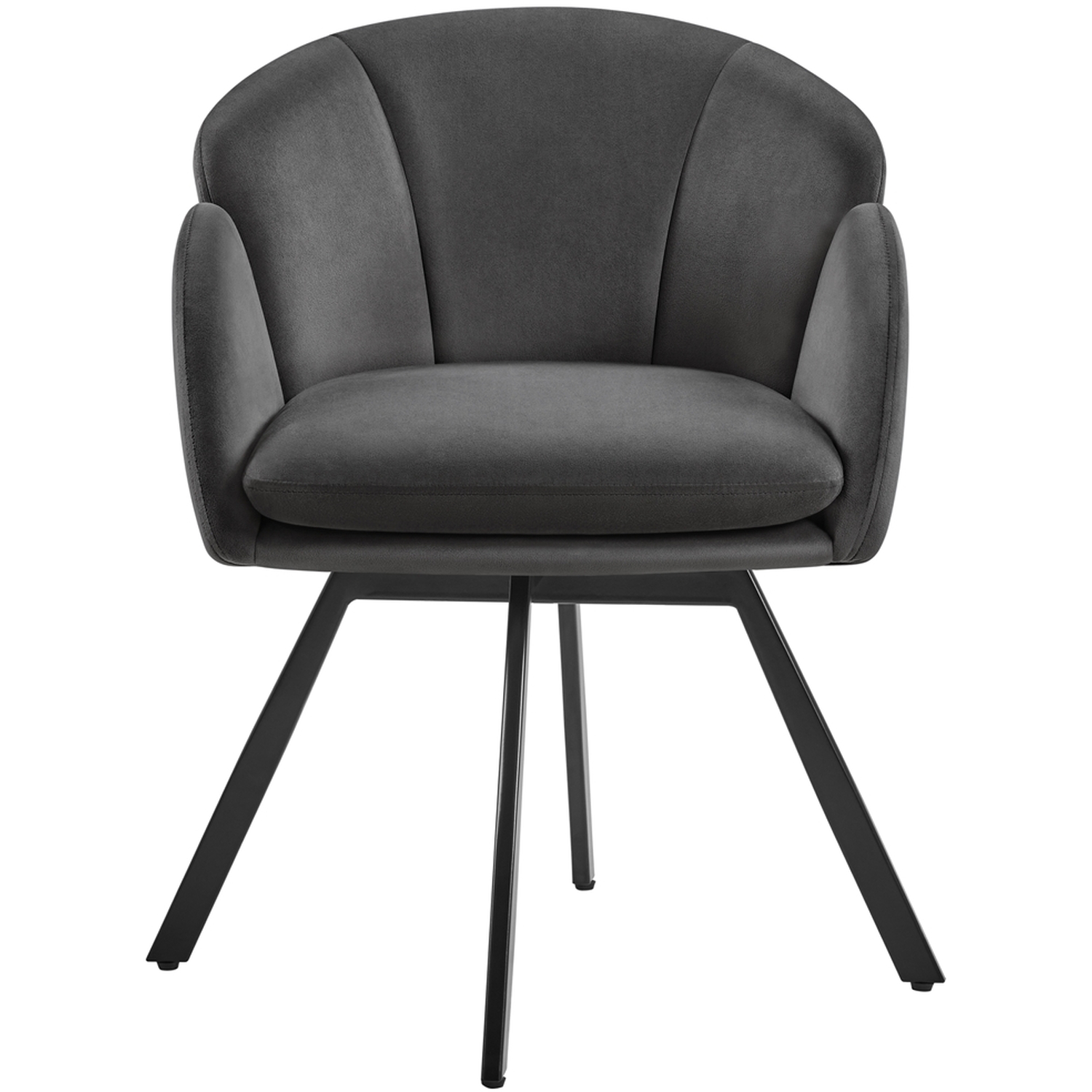 Yaheetech Vanity Chair Armchair With Swivel Seat - Dark Grey